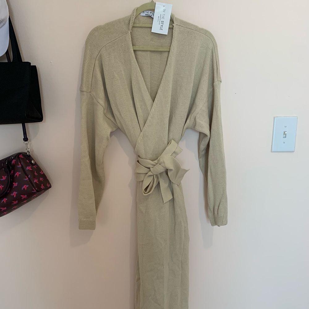 ASOS Knit Sweater Wrap Dress